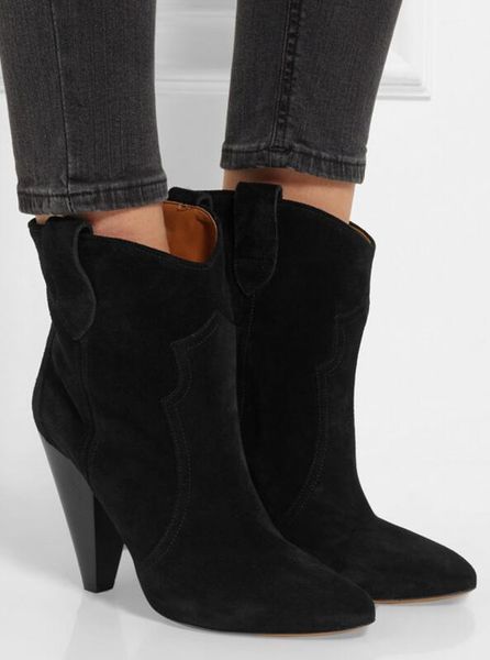 2017 new arrival women ankle boots spike heel booties point toe suede leather boots roman style mujer botas party shoes ladies autumn shoes, Black
2017 new arrival women ankle boots spike heel booties point toe suede leather boots roman style mujer botas party shoes ladies autumn shoes, Black