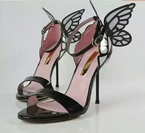 2019 ladies patent leather high heel sandals buckle rose solid butterfly ornaments sophia webster party white/black 34-42
2019 ladies patent leather high heel sandals buckle rose solid butterfly ornaments sophia webster party white/black 34-42