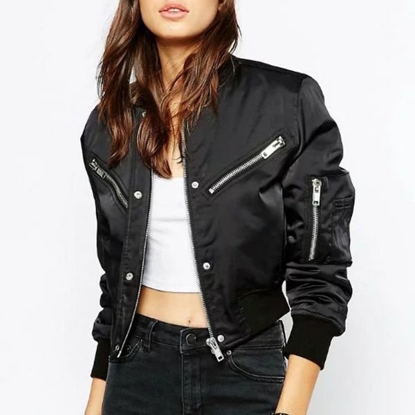 wholesale- 2016 autumn winter ladies flight bomber jackets women motorcycle zipper short thick warm coats outerwear black army green, Black;brown
wholesale- 2016 autumn winter ladies flight bomber jackets women motorcycle zipper short thick warm coats outerwear black army green, Black;brown