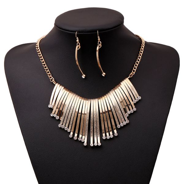 wholesale jewelry sets fashion popular elegant punk geometric link chain necklace earring sets fashion women accessories, Silver
wholesale jewelry sets fashion popular elegant punk geometric link chain necklace earring sets fashion women accessories, Silver