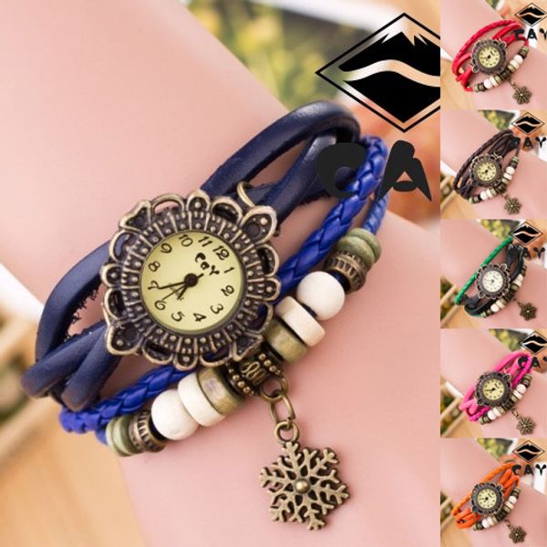 wholesale-women leather vintage bracelet watch wristwatches snowflake pandent retro watch beautiful girl lady vintage, Slivery;brown
wholesale-women leather vintage bracelet watch wristwatches snowflake pandent retro watch beautiful girl lady vintage, Slivery;brown