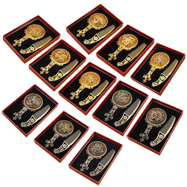 Cla ic retro vintage makeup mirror compact mirror copper golden hollow out co metic held hand mirror with hair comb engraved mirror 2805039
Cla ic retro vintage makeup mirror compact mirror copper golden hollow out co metic held hand mirror with hair comb engraved mirror 2805039
