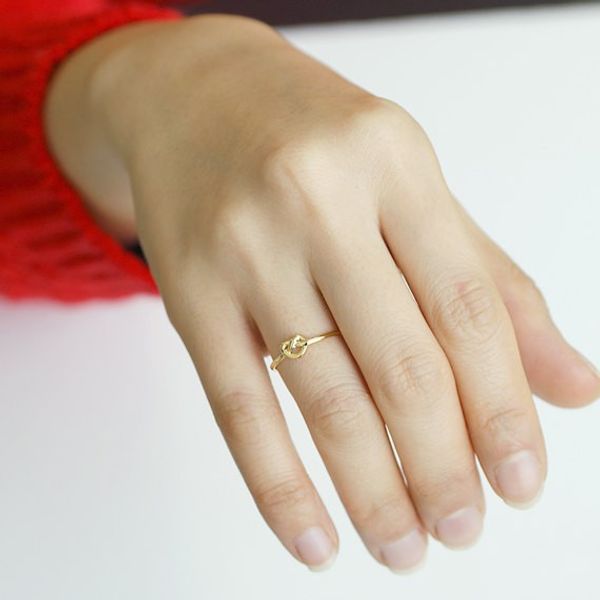 knot heart ring / dainty love heart ring lot, Golden;silver 
knot heart ring / dainty love heart ring lot, Golden;silver
