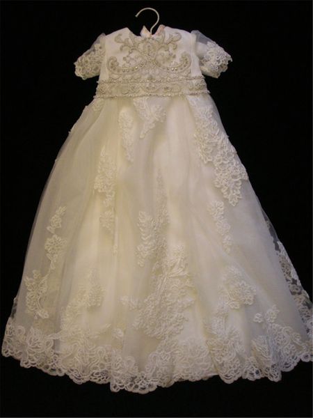 cute little christening gowns for baby girls lace appliqued long baptism dresses with bonnet first communication dress, White
cute little christening gowns for baby girls lace appliqued long baptism dresses with bonnet first communication dress, White