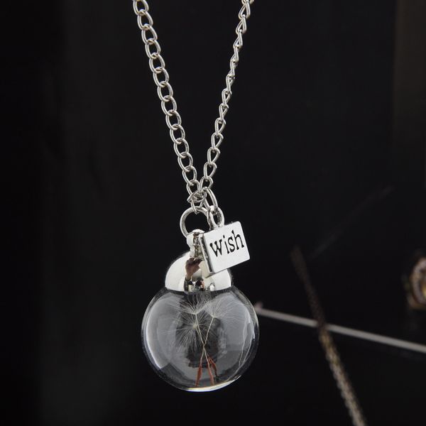 fashion wish glass bottle necklace real dandelion seeds water drop bottle botanical pendant necklace for women dnn004, Silver
fashion wish glass bottle necklace real dandelion seeds water drop bottle botanical pendant necklace for women dnn004, Silver
