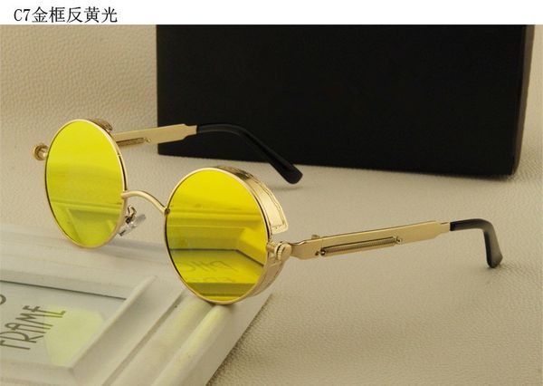 wholesale-retro vintage metaal round sunglasses steampunk style with colorful mirror lens sunglasses 2016 style eyewear for unisex, White;black
wholesale-retro vintage metaal round sunglasses steampunk style with colorful mirror lens sunglasses 2016 style eyewear for unisex, White;black