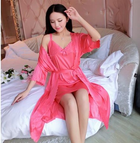 2016 selling women pajamas,10 colors silk sleepwear,two piece set summer women nightgowns,good quality, Black;red
2016 selling women pajamas,10 colors silk sleepwear,two piece set summer women nightgowns,good quality, Black;red