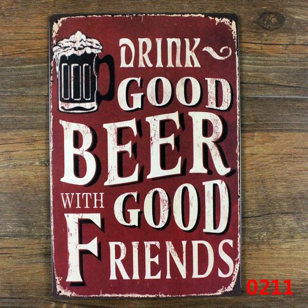 wholesale- vintage home wall decor metal posters print crafts decoration tin signs retro painting drink good beer with good friends sign
wholesale- vintage home wall decor metal posters print crafts decoration tin signs retro painting drink good beer with good friends sign