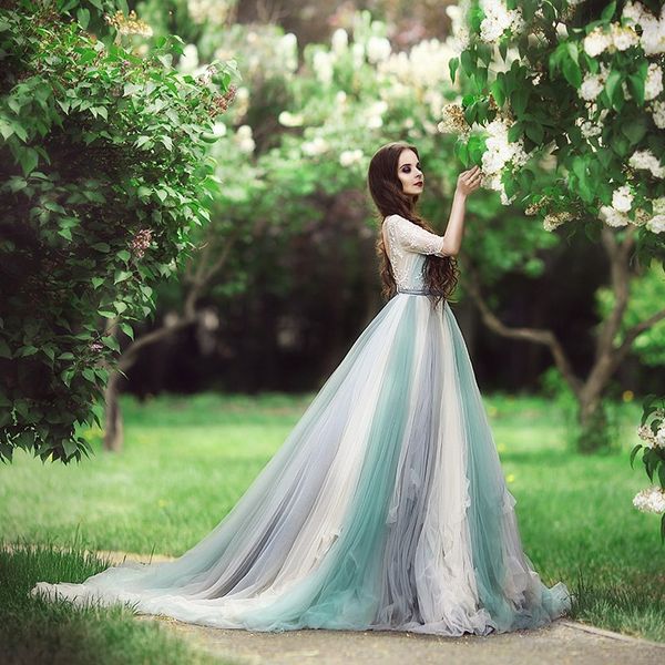 graceful fluffy colorful prom dress beading applique half sleeve open backless evening dress tulle sweep train evening gown party dress, Black
graceful fluffy colorful prom dress beading applique half sleeve open backless evening dress tulle sweep train evening gown party dress, Black