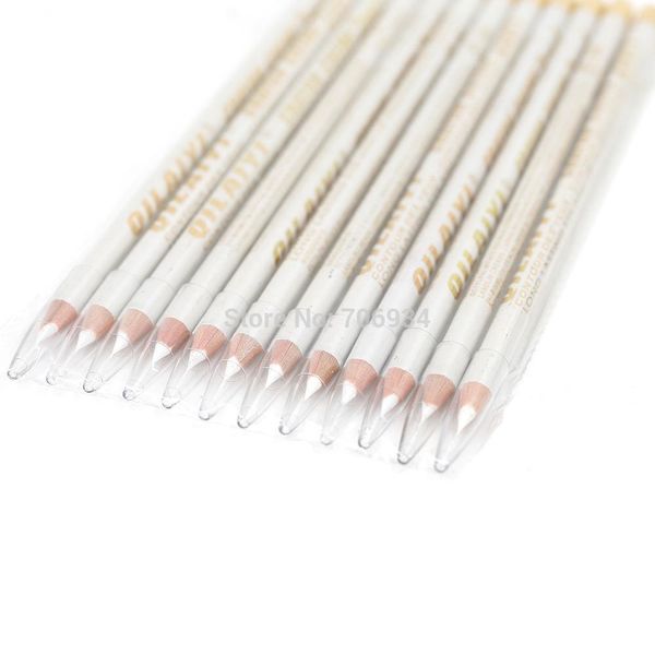 Wholesale-white Eyeliner 12pcs/lot 1 Color Eyes Liner Pencil Waterproof Eye Liner Pencil Cosmetics Pencil Cfp26 04#