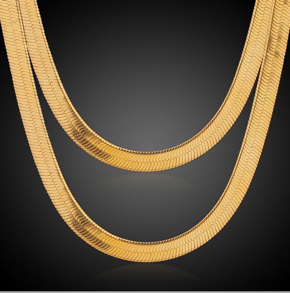 fashion snake chain 18k gold ip plated wide snake necklaces chains clavicle bone women choker necklace 50cm/60cm, Silver
fashion snake chain 18k gold ip plated wide snake necklaces chains clavicle bone women choker necklace 50cm/60cm, Silver