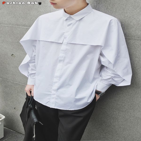 wholesale- men's batwing sleeve loose casual shirt fashion flouncing design cotton long sleeve autumn winter shirts black white 2016 ne, White;black
wholesale- men's batwing sleeve loose casual shirt fashion flouncing design cotton long sleeve autumn winter shirts black white 2016 ne, White;black