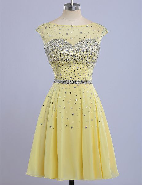 popular yellow homecoming dresses backless cap sleeve jewel neck beaded sequins chiffon short prom gowns custom made, Blue;pink
popular yellow homecoming dresses backless cap sleeve jewel neck beaded sequins chiffon short prom gowns custom made, Blue;pink