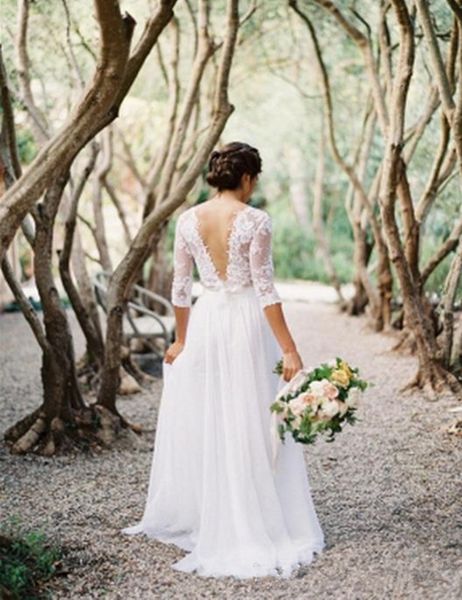 w001 новый шифон одеяние де mariage три четверти рукава линии свадебные платья sheer свадебные платья низкой спины современные горячие прода, White
w001 новый шифон одеяние де mariage три четверти рукава линии свадебные платья sheer свадебные платья низкой спины современные горячие прода, White