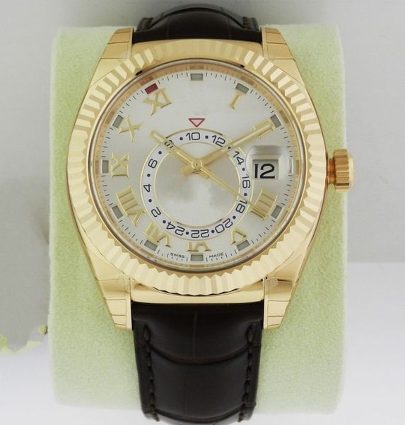 luxury sky dweller 326138 18k yellow gold brand new automatic machinery mens watch men's wristwatches, Slivery;brown
luxury sky dweller 326138 18k yellow gold brand new automatic machinery mens watch men's wristwatches, Slivery;brown
