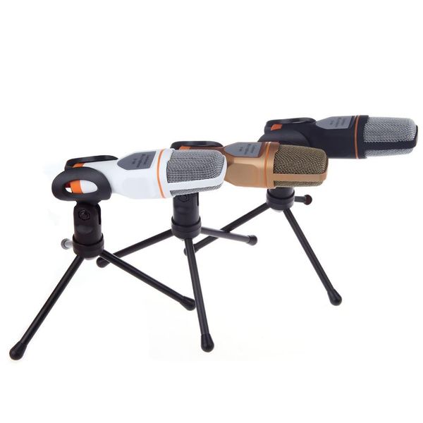 High Quality Wired Stereo Condenser Microphone with Holder Clip for Chatting Singing Karaoke PC Laptop SF-666
High Quality Wired Stereo Condenser Microphone with Holder Clip for Chatting Singing Karaoke PC Laptop SF-666