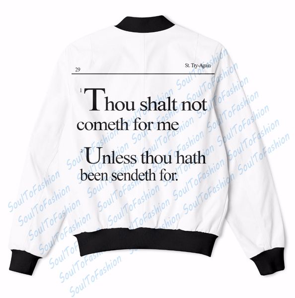 fall-real usa size thou shalt not cometh for me 3d sublimation print zipper up jacket, Black;brown
fall-real usa size thou shalt not cometh for me 3d sublimation print zipper up jacket, Black;brown
