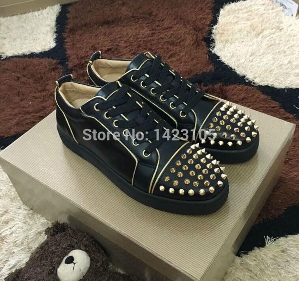 горячих женщины мужчина red bottom shoes золото носок шпилька junior шипы красной подошва повседневная обувь с низким верхом мужской плоской, Black
горячих женщины мужчина red bottom shoes золото носок шпилька junior шипы красной подошва повседневная обувь с низким верхом мужской плоской, Black