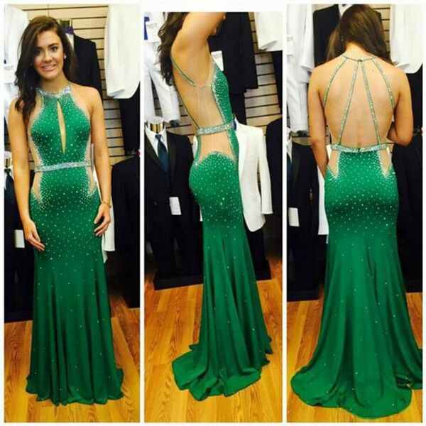 2019 Newest Cyan Halter See Through Mermaid Prom Dresses Sleeveless Beaded Chiffon Long Party Dresses Robe de soiree Cheap Custom Made
2019 Newest Cyan Halter See Through Mermaid Prom Dresses Sleeveless Beaded Chiffon Long Party Dresses Robe de soiree Cheap Custom Made