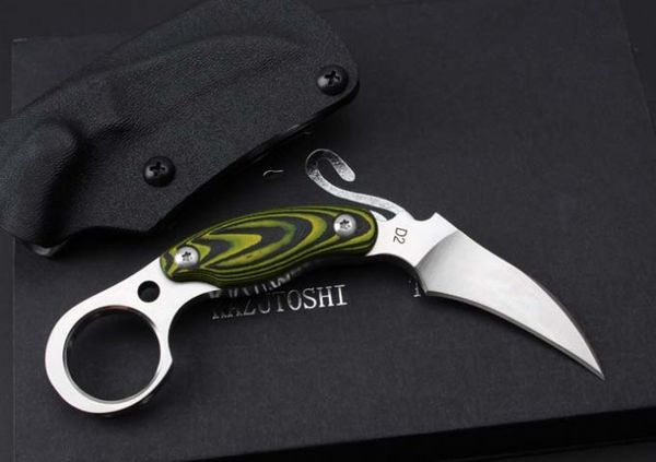 Collection Knife Kazutoshi Tanabe Ghost Claw Knife D2 Steel 60HRC Karambit Fixed Blade Survival Tool Hiking Tactical Knife F780E
Collection Knife Kazutoshi Tanabe Ghost Claw Knife D2 Steel 60HRC Karambit Fixed Blade Survival Tool Hiking Tactical Knife F780E