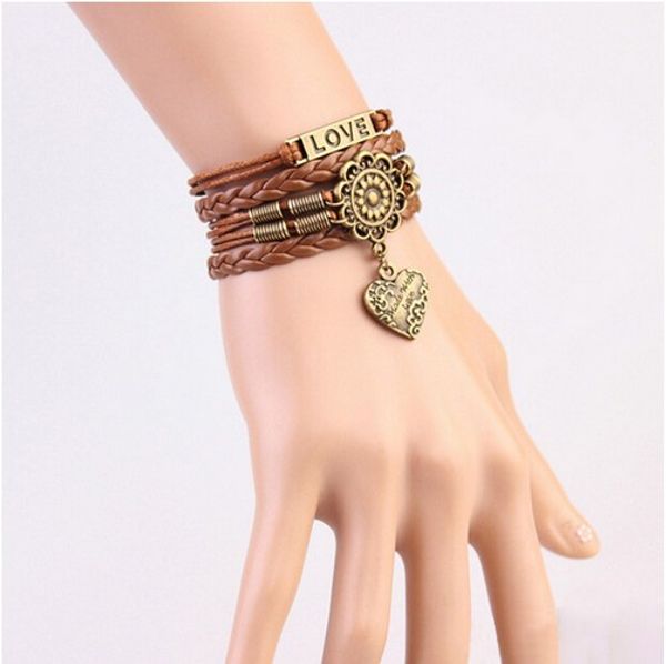 vintage leather bracelets hearts bracelets gifts for lover couple valentines day gifts, Golden;silver
vintage leather bracelets hearts bracelets gifts for lover couple valentines day gifts, Golden;silver
