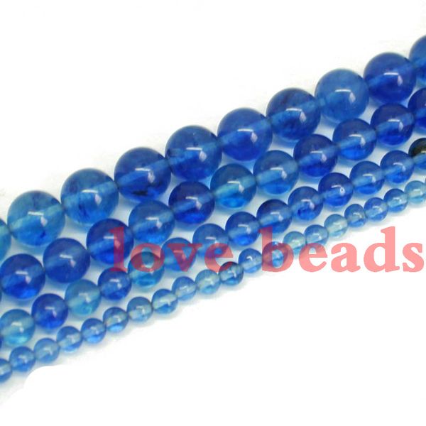 

fashion natural stone blue quartz round loose beads 4.6.8.10mm strand 15" for jewelry making diy bracelet -f00259 jewelry maki, Black