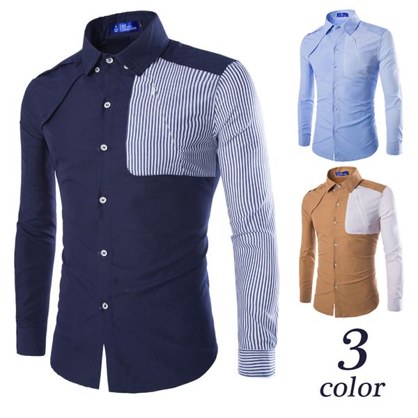 2016 stripes spell color business shirts long-sleeved shirt men shirt long sleeve slim fit dress shirts, White;black
2016 stripes spell color business shirts long-sleeved shirt men shirt long sleeve slim fit dress shirts, White;black
