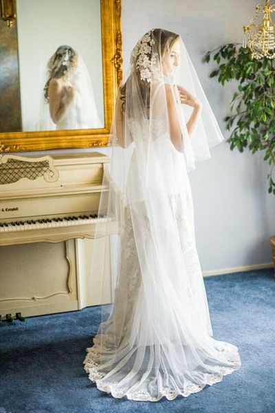 new simple cut edge applique without comb one layer white ivory floor lengnt wedding veil bridal veils 775, Black
new simple cut edge applique without comb one layer white ivory floor lengnt wedding veil bridal veils 775, Black