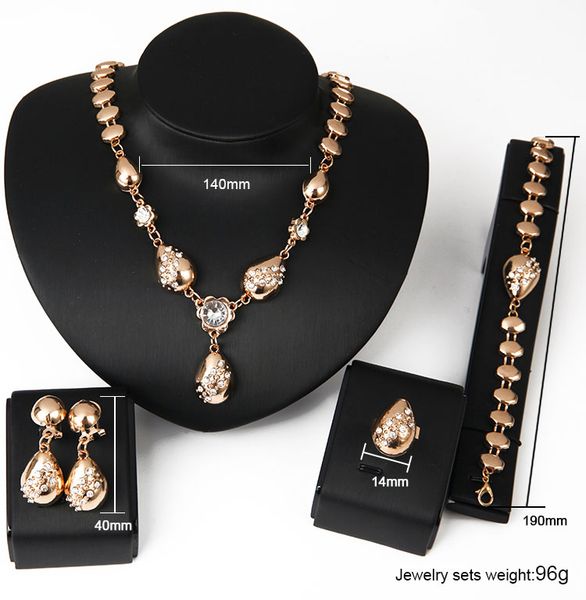 party jewelry sets for women fashion classic rhinestone 18k gold plated water drop style alloy 4-piece set bridal wedding jewelry, Slivery;golden
party jewelry sets for women fashion classic rhinestone 18k gold plated water drop style alloy 4-piece set bridal wedding jewelry, Slivery;golden