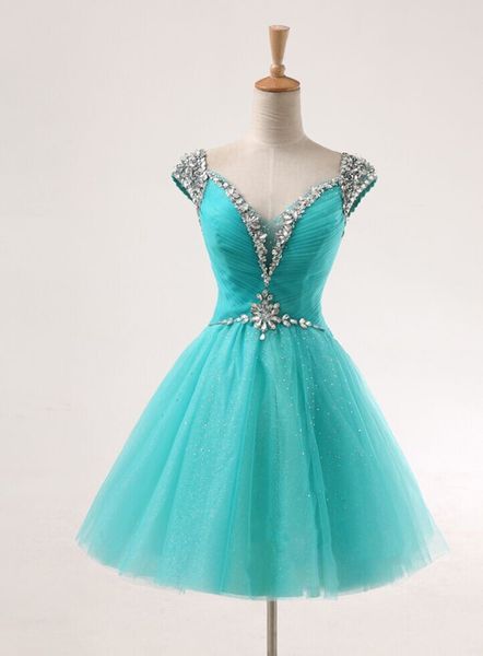 capped v neck beaded crystal homecoming dresses 2018 knee length ball gown party dress lace up, Blue;pink
capped v neck beaded crystal homecoming dresses 2018 knee length ball gown party dress lace up, Blue;pink