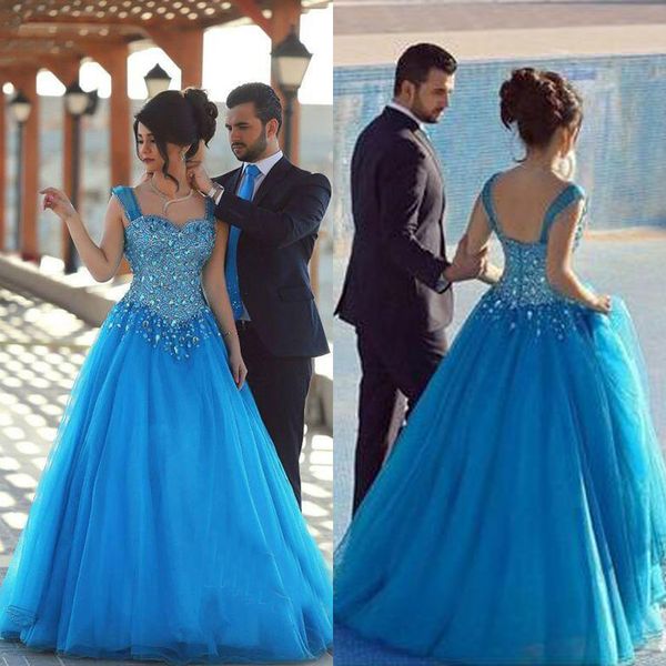 sleeveless long crystals straps a-line gorgeous evening dress blue beading plus size prom dress robe de bal courte, Black
sleeveless long crystals straps a-line gorgeous evening dress blue beading plus size prom dress robe de bal courte, Black