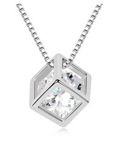 love square crystal zircon necklace, fashion necklace, clavicle chain. geometric shape. contracted style. alloy pendant material, Silver
love square crystal zircon necklace, fashion necklace, clavicle chain. geometric shape. contracted style. alloy pendant material, Silver