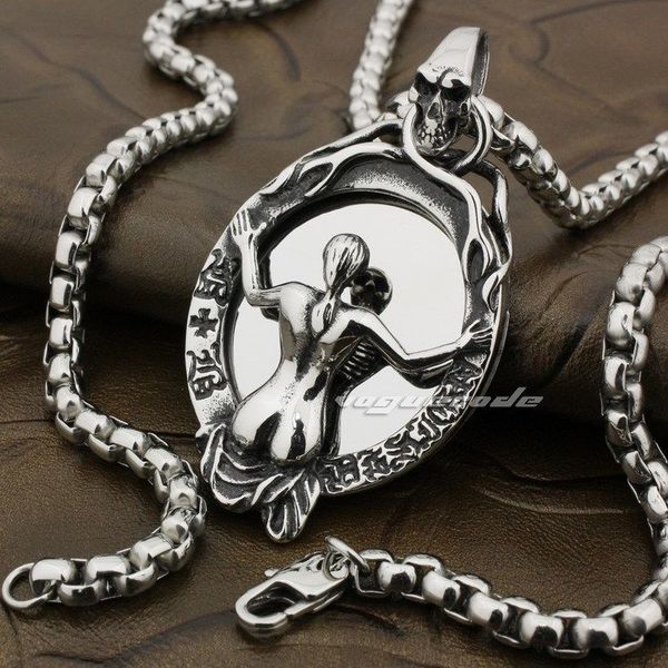 skull women magic mirror 316l stainless steel mens biker pendant 4t031 stainless steel necklace 24, Silver
skull women magic mirror 316l stainless steel mens biker pendant 4t031 stainless steel necklace 24, Silver