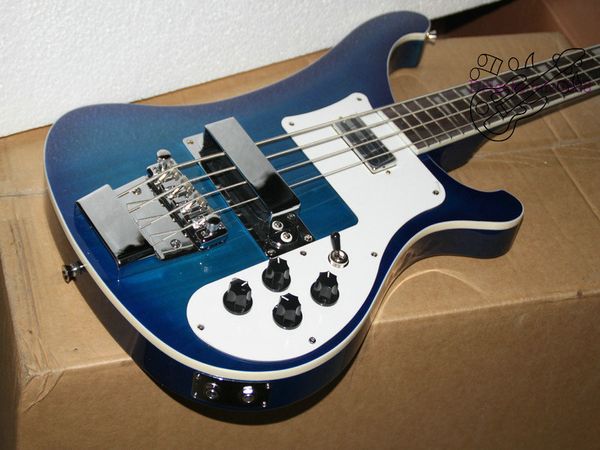 

Пользовательские 4003 электрический бас синий 4 строки электрическая бас-гитара новый стиль бесплатная доставка