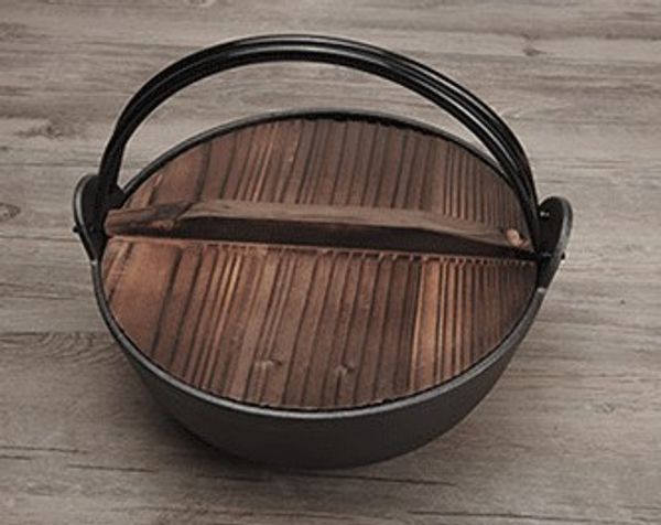 cast iron saucepan with wood cover and handle thickened non stick pan japanese traditional old thick iron pot soup pot l25*h8.5cm 049
cast iron saucepan with wood cover and handle thickened non stick pan japanese traditional old thick iron pot soup pot l25*h8.5cm 049