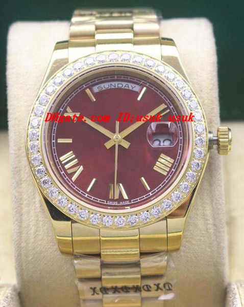 luxury watches mens gold rome red dial diamond 118348 watch chest 41mm automatic fashion brand men's watch wristwatch, Slivery;brown
luxury watches mens gold rome red dial diamond 118348 watch chest 41mm automatic fashion brand men's watch wristwatch, Slivery;brown