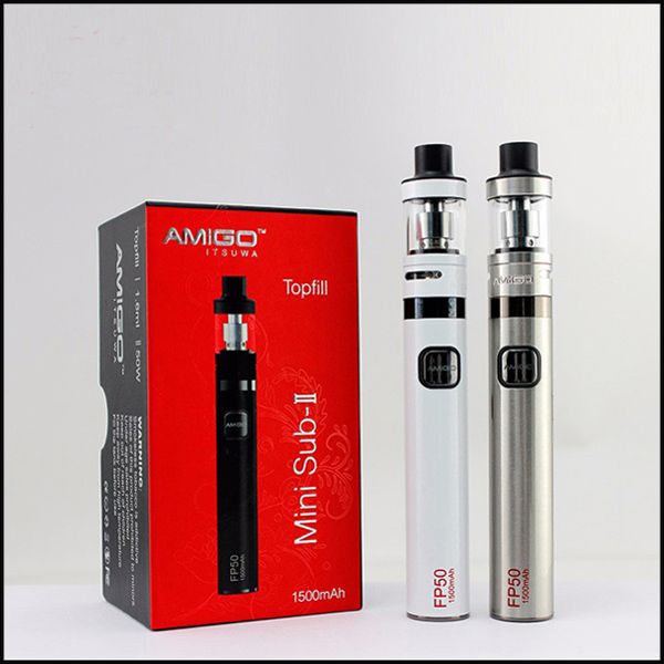Authentic Amigo Itsuwa Mini Sub II Kit with 1500mAh FP50 Battery 1.6ml Mini Polestar Top Filling Tank VS Kanger Subvod Kit
Authentic Amigo Itsuwa Mini Sub II Kit with 1500mAh FP50 Battery 1.6ml Mini Polestar Top Filling Tank VS Kanger Subvod Kit