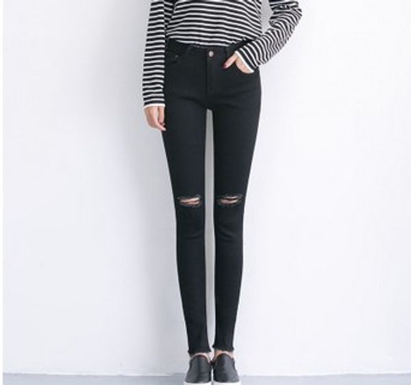 2016 autumn and winter version, women's jeans, women's trousers, fashion tight pencil pants, broken hole jeans. elastic force., Blue
2016 autumn and winter version, women's jeans, women's trousers, fashion tight pencil pants, broken hole jeans. elastic force., Blue