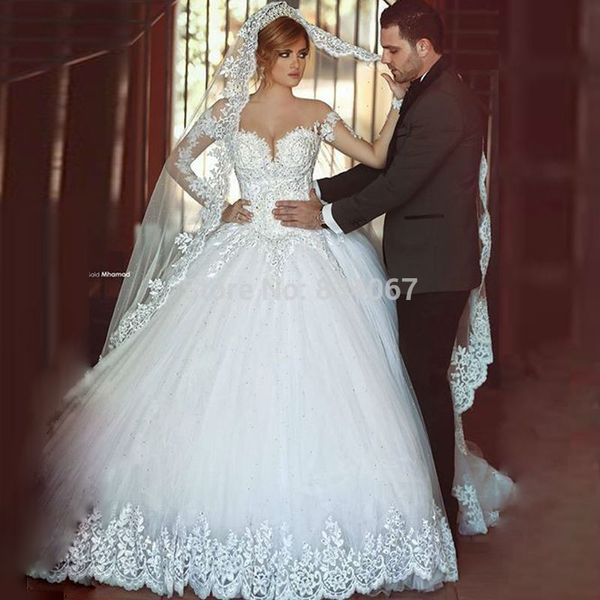 2017 Arabic Bridal Veils Wedding Hair Accessories White Ivory Long Crystal Beaded Lace Tulle Cathedral Length 3 M Church Veil With Comb
2017 Arabic Bridal Veils Wedding Hair Accessories White Ivory Long Crystal Beaded Lace Tulle Cathedral Length 3 M Church Veil With Comb