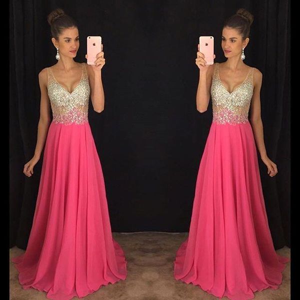 plunging v neck crystal beaded a line chiffon prom dresses 2017 long formal evening gowns vestidos robe women party dresses 2016 custom, Black
plunging v neck crystal beaded a line chiffon prom dresses 2017 long formal evening gowns vestidos robe women party dresses 2016 custom, Black