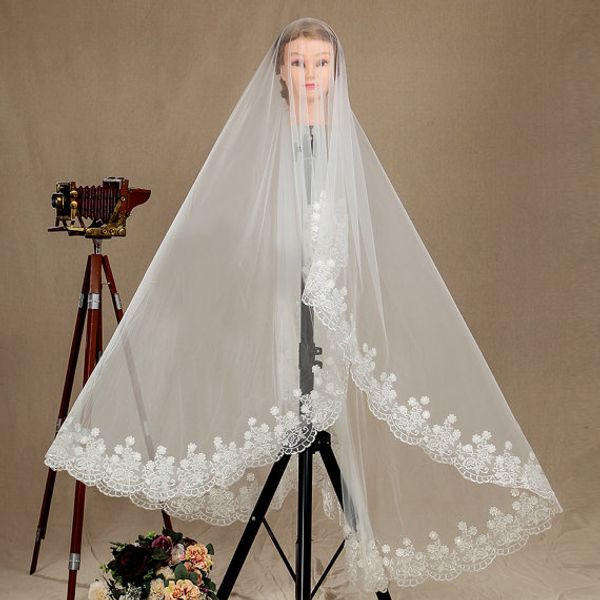 2016 New Top Quality Fashion Designer Best Sale Romantic Waltz White Ivory Lace Applique veil Mantilla Veil Bridal Head Pieces
2016 New Top Quality Fashion Designer Best Sale Romantic Waltz White Ivory Lace Applique veil Mantilla Veil Bridal Head Pieces