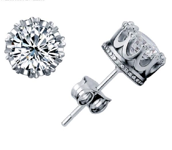 brand new crown wedding stud earrings natural crystal zircon white gold plated earings 6mm engagement jewelry, Golden;silver
brand new crown wedding stud earrings natural crystal zircon white gold plated earings 6mm engagement jewelry, Golden;silver