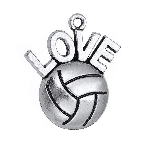 antique silver plated i love volleyball necklace pendant sports fan charms diy wholesale jewelry 10pcs, Bronze;silver
antique silver plated i love volleyball necklace pendant sports fan charms diy wholesale jewelry 10pcs, Bronze;silver