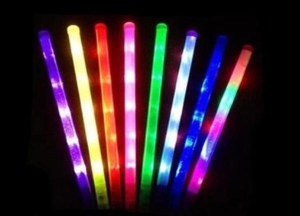 Wholesale-12pcs Plastic Glo-stick.2*48cm Lightsaber.multicolor Single Color Led Glo-sticks.light Sword