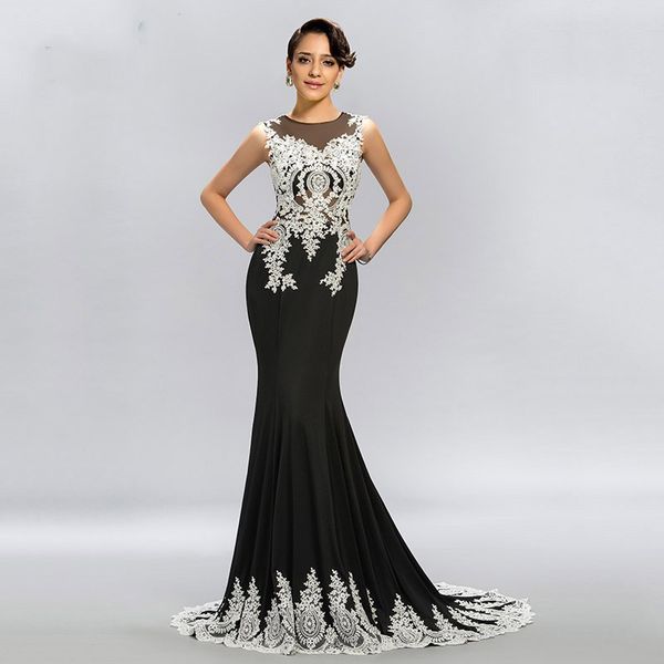 2019 Modest Black Lace Long Mermaid Evening Dress Appliques Party Evening Formal Dresses Celebrity Prom Dress Robe de soiree Custom Made
2019 Modest Black Lace Long Mermaid Evening Dress Appliques Party Evening Formal Dresses Celebrity Prom Dress Robe de soiree Custom Made