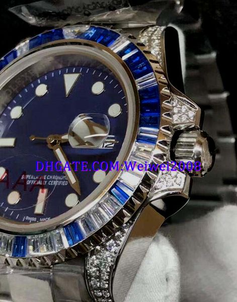 christmas gift mens swiss watch color diamond bezel blue face diamond bracelet 116622 automatic watch, Slivery;brown
christmas gift mens swiss watch color diamond bezel blue face diamond bracelet 116622 automatic watch, Slivery;brown