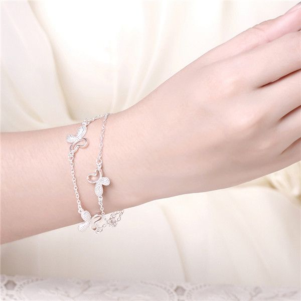 christmas gift 925 silver butterfly bracelet dfmch409, brand new fashion sterling silver plated chain link bracelets high grade, Black
christmas gift 925 silver butterfly bracelet dfmch409, brand new fashion sterling silver plated chain link bracelets high grade, Black