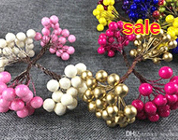 1cm head multicolor pe foam flower bouquet wire stem artificial berry flowers for candy box wedding box
1cm head multicolor pe foam flower bouquet wire stem artificial berry flowers for candy box wedding box