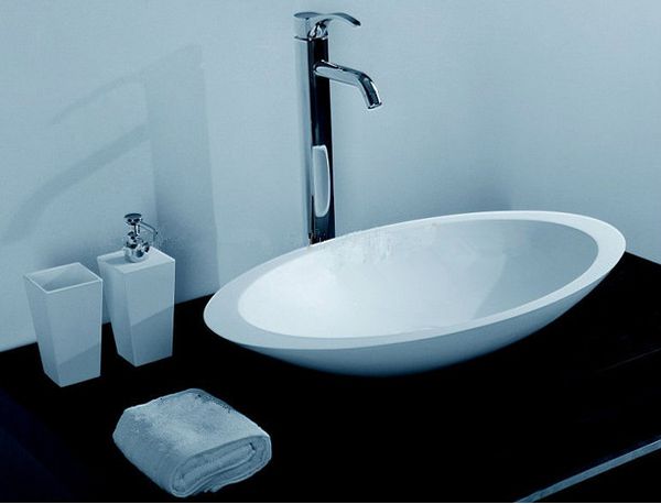 Oval Bathroom Solid Surface Stone Wash Basin Above Counter Matt White Or Glossy Laundry Vessel Sink RS3857
Oval Bathroom Solid Surface Stone Wash Basin Above Counter Matt White Or Glossy Laundry Vessel Sink RS3857
