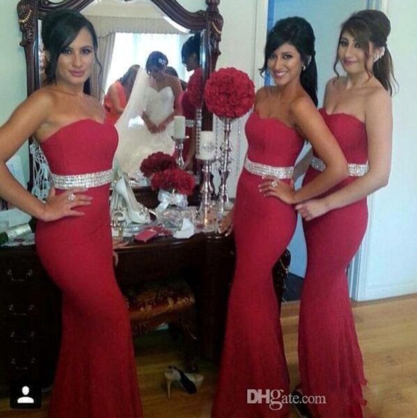2017 burgundy bridesmaid dresses strapless sweatheart mermaid wedding guest party dresses with sparky glitter beaded sash, White;pink
2017 burgundy bridesmaid dresses strapless sweatheart mermaid wedding guest party dresses with sparky glitter beaded sash, White;pink